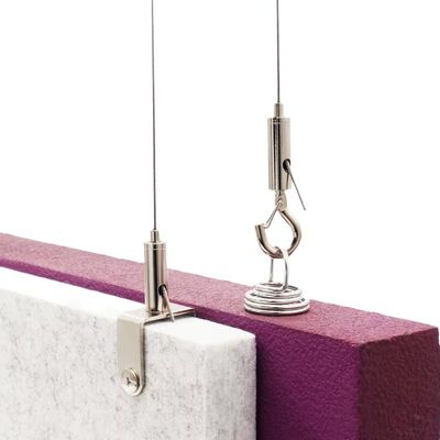 Ceiling Wire Rope Suspension Kit with Painting Hanging Hooks Spring Hanging Cable Kit for Picture, Panel