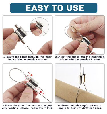 Looping Gripper Suspension Kit Durable Adjustable Wire Rope Assembly