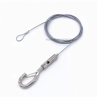 Adjustable Ceiling Hook Cable Suspension Kit Durable Steel Wire Hanging Kit With Hook Cable Gripper Hanging Wire Kit