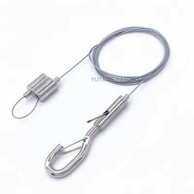 Adjustable Ceiling Hook Cable Suspension Kit Durable Steel Wire Hanging Kit With Hook Cable Gripper Hanging Wire Kit