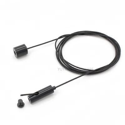 Hot Sale Black Coated Hanging Wire Ceiling Mount Cable Suspension Kit LED Lights Track Lights Hanging Cable Kit