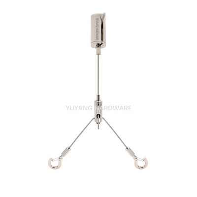 Y Type Cable Hanging Kit for LED Panel Light Galvanized/Stainless Steel Lighting Accessories with Metal Hooks