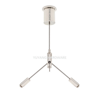 LED Panel Cable Suspension Kit Custom Length Forked Wire Rope Hanging Cable Kit Y-shaped Cross Cable Gripper