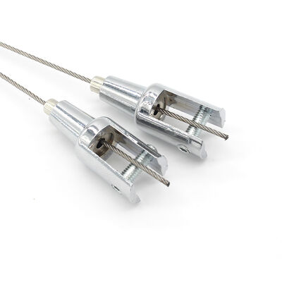 Wire Rope Cable Gripper Suspension System Hanging Display Kit for Acrylic,Glass,PVC,Glass Panel,Wood