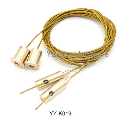 Brass Ceiling-mounted Steel Cable Suspension Kit  Wire Rope Hanging Kit for Lighting