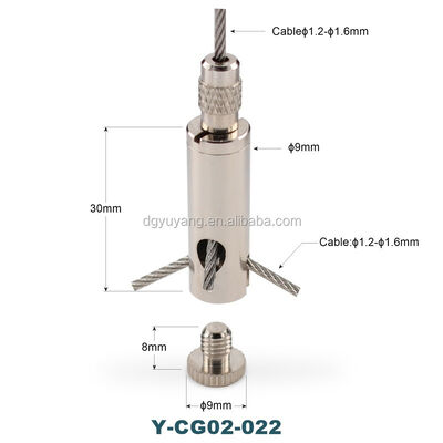 OEM Custom Brass Hanging System Kit with Suspension Cable & Clips in Nickel/Black Chrome for LED Panel Lights