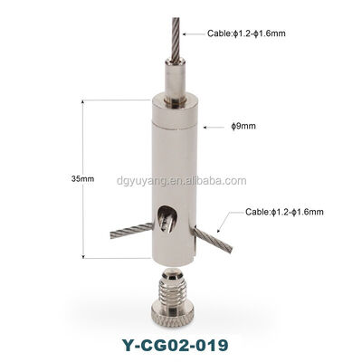 OEM Custom Brass Hanging System Kit with Suspension Cable & Clips in Nickel/Black Chrome for LED Panel Lights