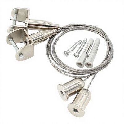 Factory Price Adjustable Cable Lock Steel Rope Hook Cable Gripper Lighting Suspension Kit Wire Hanging System