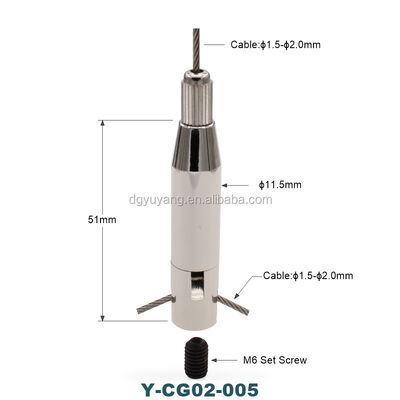OEM Custom Brass Ceiling Wire Suspension Kit Acoustic Panel Cable Clips Category with Cable Clamp