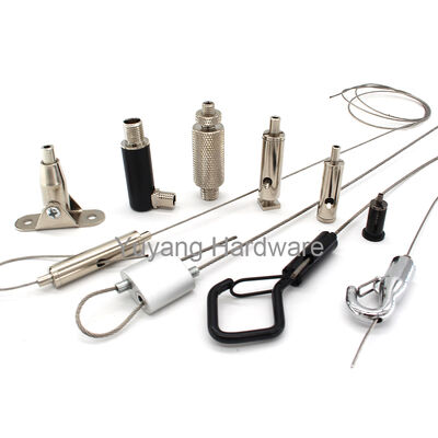 Dongguan Custom Lighting Accessories Brass Adjustable Hook Cable Gripper for Cable Hanging Kit