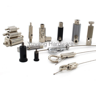 Dongguan Custom Lighting Accessories Brass Adjustable Hook Cable Gripper for Cable Hanging Kit