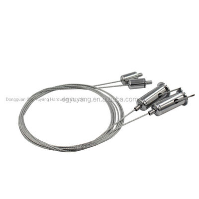 Adjustable Brass Cable Rope Gripper Efficient Stainless Steel Track Light Suspension Kit Cable Clips for Wire Hanging System