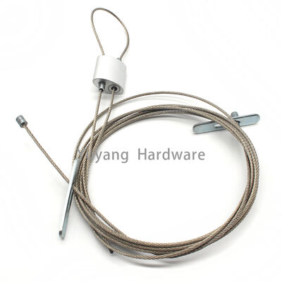Adjustable Galvanized Steel Wire Cable Ceiling Light Suspension Hang Kit With Gripper