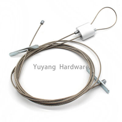 Adjustable Galvanized Steel Wire Cable Ceiling Light Suspension Hang Kit With Gripper