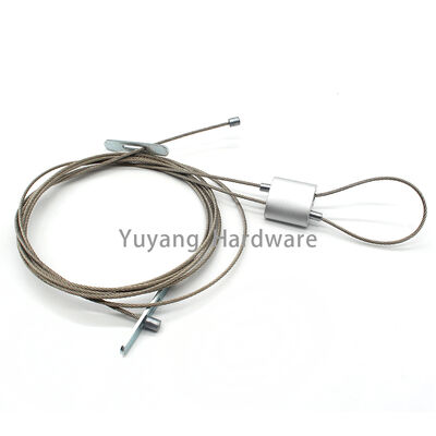 Adjustable Galvanized Steel Wire Cable Ceiling Light Suspension Hang Kit With Gripper