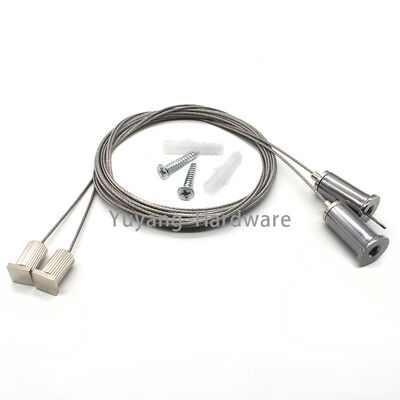 Adjustable Galvanized Steel Wire Cable Ceiling Light Suspension Hang Kit With Gripper