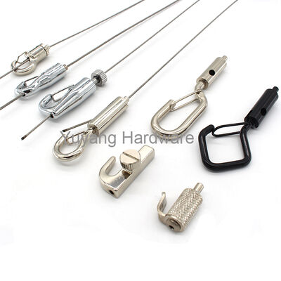 Aluminium J Rail Cable Hanging System Rail Kit for Wall Art Painting Pictures Frame Adjusted Height and Moving Picture Pendant