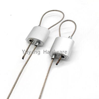 Brass Wire Rope Clip Chrome Plated Cable Gripper Easy Install Wire Holder Lights Hanging Kit