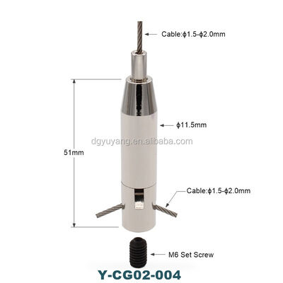 OEM Custom Luminaire Lighting Kit Acoustic Suspension with Brass Wire Cable Mounting and Hanging Stainless Steel