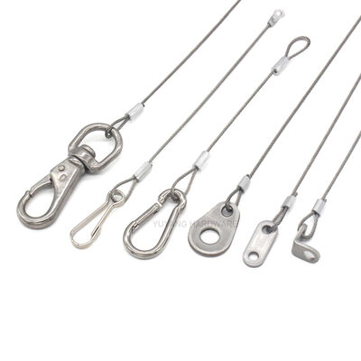 Factyory Price 1.2-2mm Steel Wire Rope Sling With Eyelet Cable Assembly with Snap Hook