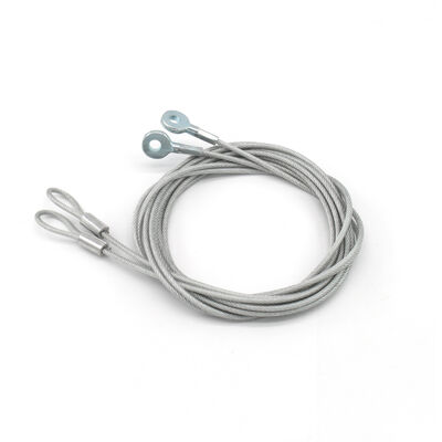 High Tension Stainless Steel Wire Rope Clip Slings Loop Eye PVC Coated Cable 1.5mm/2.0mm for Cable Fixation