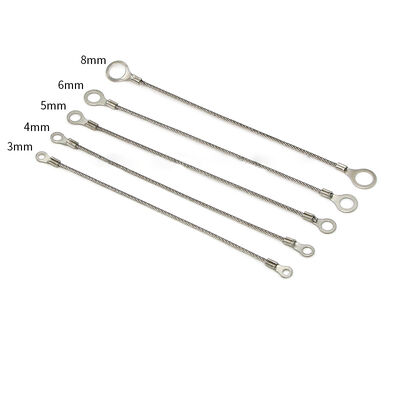 Custom Various Designs Key Ring Stainless Steel Wire Rope Sling for Led Lights Accessories