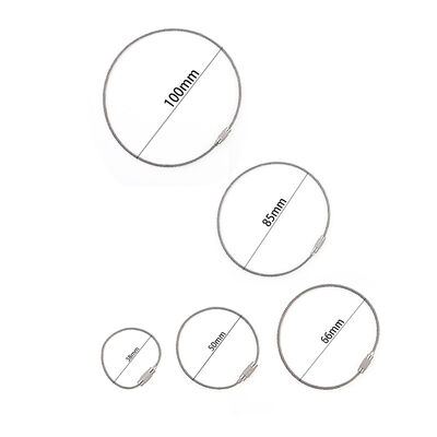 Stainless Steel Cable Ring Loop Connecting Metal Wire Ring Key Chain