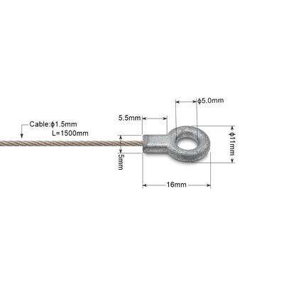 OEM Custom Lifting Wire Rope Sling Zinc Alloy Granule Galvanized and Stainless Steel Light Hanging Cable Safety Cable