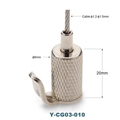 Easy Operation Swivel Joint LED Light Lamp Adjustable Suspension Brass Cable Gripper Compatible Steel Wire Cable Grippers Tools