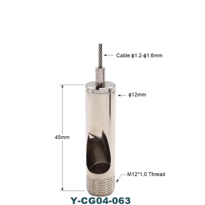 OEM Custom Brass Universal Adjustable Swivel Joint for Panel Light Fixture System As Cable Grippers for Wire Usage