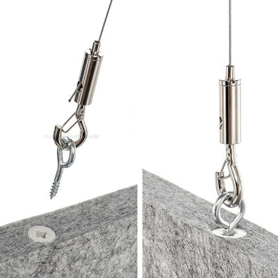 Adjustable Ceiling Mounted Swivel Joint Gripper Wire Rope Suspension Kit Custom Hanging Cable Kit Other Lighting Accessories