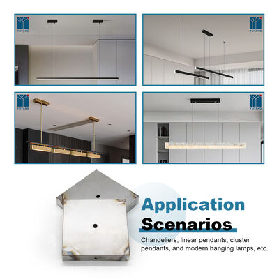 Wholesale Square Ceiling Uncoated Metal Ceiling Canopy Custom Color Square Ceiling Mounting Plate for Pendants