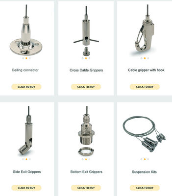 Cable Ceiling Attachment Adjustable Ceiling Mount Suspension Fixing for Hanging System OEM Metal Ceiling