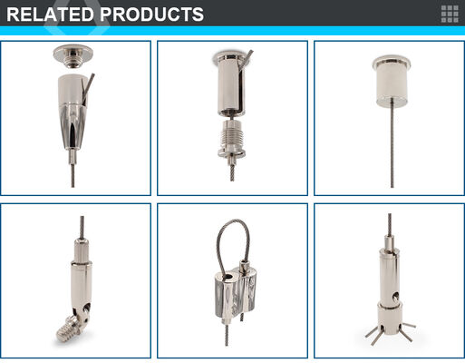 Factory Ceiling Attachment Adjustable Cable Suspension Systems  Rail Hanging Kit China Manufacturer Light Fixtures