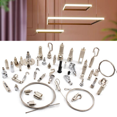 Factory Ceiling Attachment Adjustable Cable Suspension Systems  Rail Hanging Kit China Manufacturer Light Fixtures