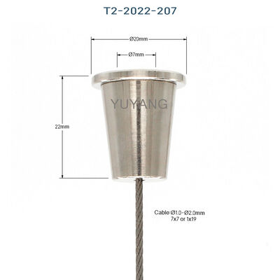 Adjustable Ceiling-Mounted Cable Suspension Systems  Lighting Kit With Brass Wire Rope Grippers