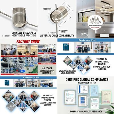 M10 Male Thread Brass Side Exit Cable Gripper 1.5mm Wire Rope Clamp for LED Pendant Light Suspension Hanging System
