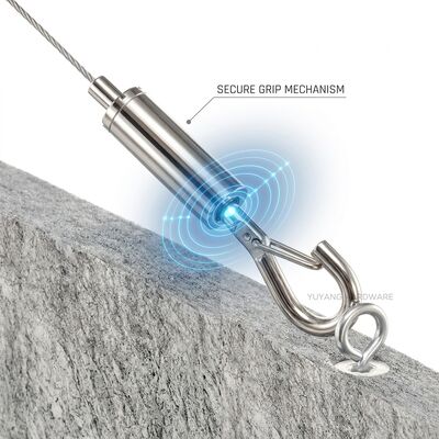 Adjustable Acoustic Panel Hanging System With Cable Grippers 1.5mm Wire Rope