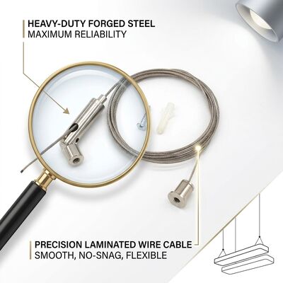 Copper Side Exit Cable Gripper Adjustable Wire Rope Gripper 1.5mm 2mm Metal Swing Hanging
