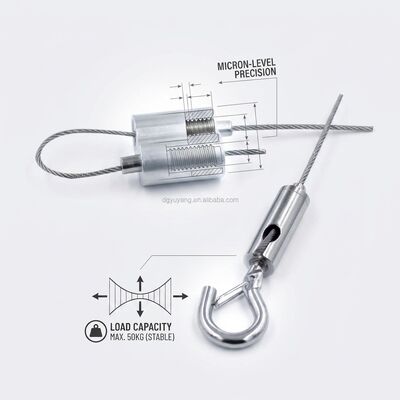 20x20mm Heavy Duty Cable Looping Gripper 3000N Break Load 1.5mm Wire Rope Clip HVAC Duct Suspension Hardware