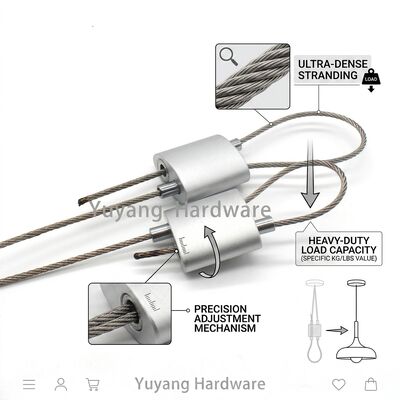 Loop Maker Aluminum Two‑Way Large Cable Gripper For 2.0mm Wire Rope Sling