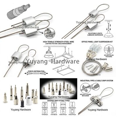 Adjustable HVAC Duct Hanging Kit Turnbuckle Tensioner Wire Rope Suspension Set Stainless Steel Cable