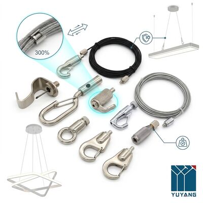 Heavy Duty Acoustic Panel Hanging System With Cable Grippers 2mm Wire Rope