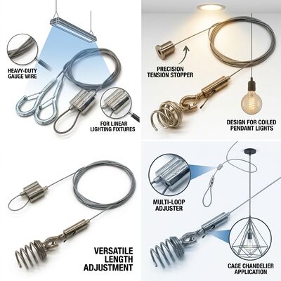 Heavy Duty Acoustic Panel Hanging System With Cable Grippers 2mm Wire Rope