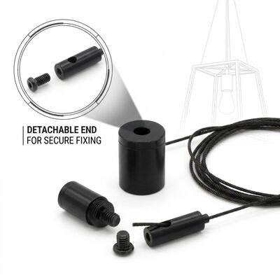 Outdoor Signage Suspension Cable Gripper Kit 200kg 304 Stainless Steel Weatherproof Anti-Corrosion Hanging Set