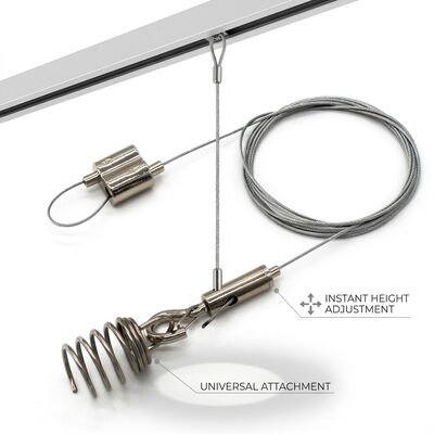 Industrial Cable Gripper Suspension Kit 100kg Steel Alloy Reinforced Locking Clamp Heavy Machinery Ceiling Hanging Set