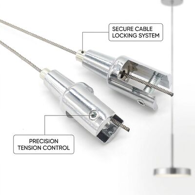 Chandelier Suspension Cable Gripper Kit 180kg Alloy Steel Anti-Tilt Leveling Decorative Ceiling Hanging Set