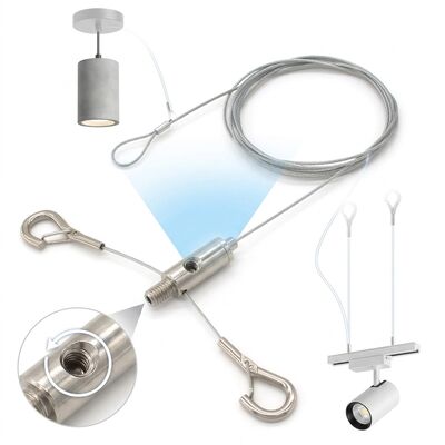 Acoustic Panel Suspension Cable Gripper Kit 130kg Steel Alloy Silent Lock Theater Ceiling Hanging Set