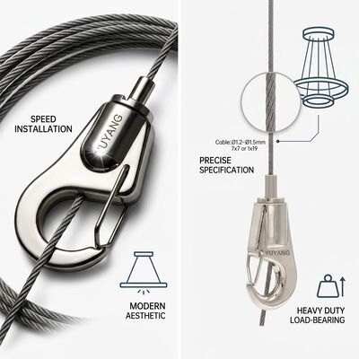 Instalação de câmaras de segurança Kit de agarrador de cabo 50kg de aço de liga ajustavel CCTV vigilância de teto Suspensão de conjunto