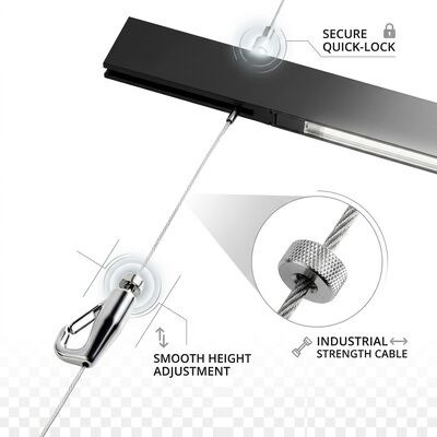 Pendant Light Suspension Cable Gripper Kit 100kg Brass Alloy Designer Ceiling Hanging Decorative Fixture Set